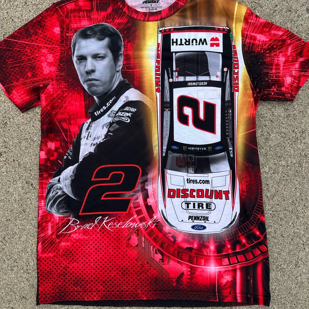 TEAM PENSKE BRAD KESELOWSKI 2 MEN’S T SHIRT SIZE  MEDIUM